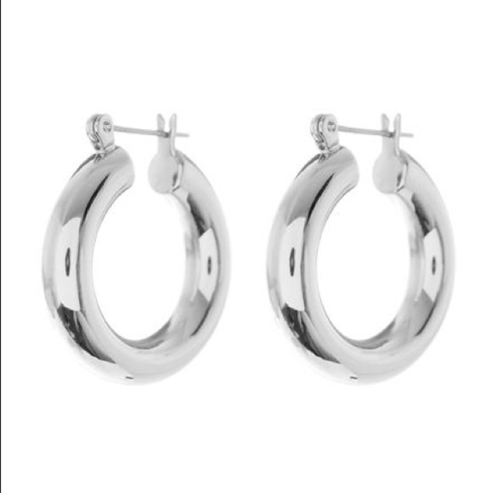 Luv Aj Baby Amalfi Tube Hoops in Silver